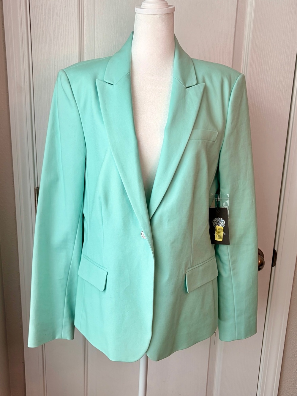 Vince Camuto Seafoam Mint Green Single-Button Blazer